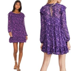 Free People These Dreams Floral Pleated Mini Dress